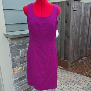 Chic Sleeveless Magenta Dress